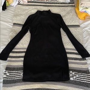 Princess Polly black mock neck mini dress